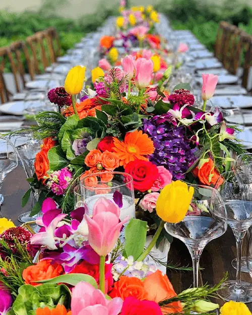 long table centerpiece